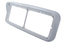 CHROME DUAL RECTANGULAR HEADLIGHT BEZEL W/VISOR