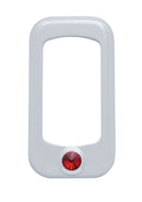 Rocker Switch Trim For Peterbilt/ Kenworth With Red Crystal (3 Pack)