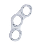 Peterbilt Chrome 3 Gauge Cluster Cover W/ Visor - Left Side