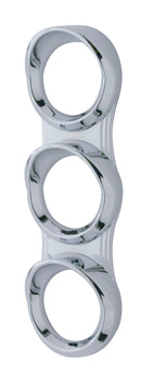 Peterbilt Chrome 3 Gauge Cluster Cover W/ Visor - Vertical