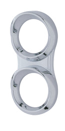 Peterbilt Chrome 2 Gauge Cluster Cover W/ Visor - Vertical