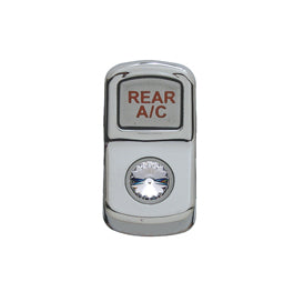 "Rear A/C" Rocker Switch Cover With Clear Crystal