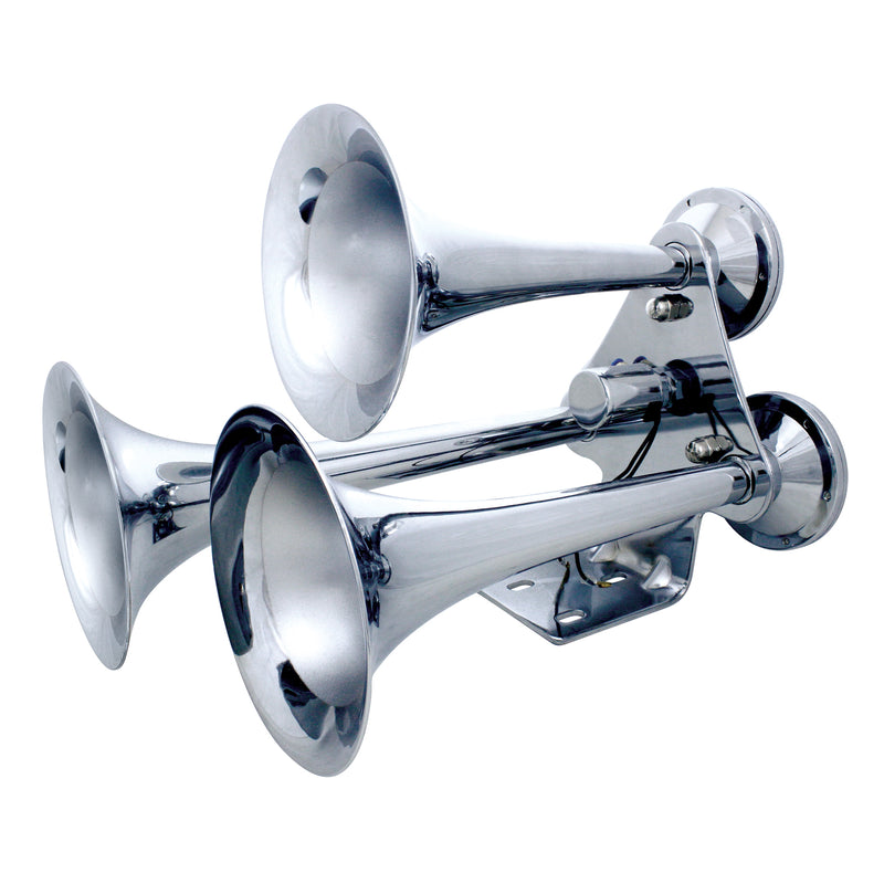 3 Trumpet "Competition Series" Chrome Train Horn