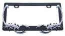 Chrome Black Scorpion License Plate Frame