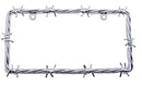 CHROME BARBWIRE LICENSE PLATE FRAME