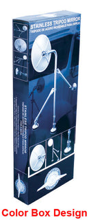 TRIPOD FENDER MIRROR - STAINLESS STEEL, 8.5" ROUND