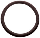 18" LEATHER STEERING WHEEL COVER - BROWN
