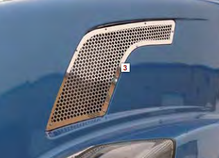 VOLVO HOOD AIR INTAKE SCREEN WITH 1/4" CIRCLES