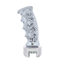 Chrome Skulls Pistol Grip 13/15/18 Speed Gearshift Knob w/ Adapter