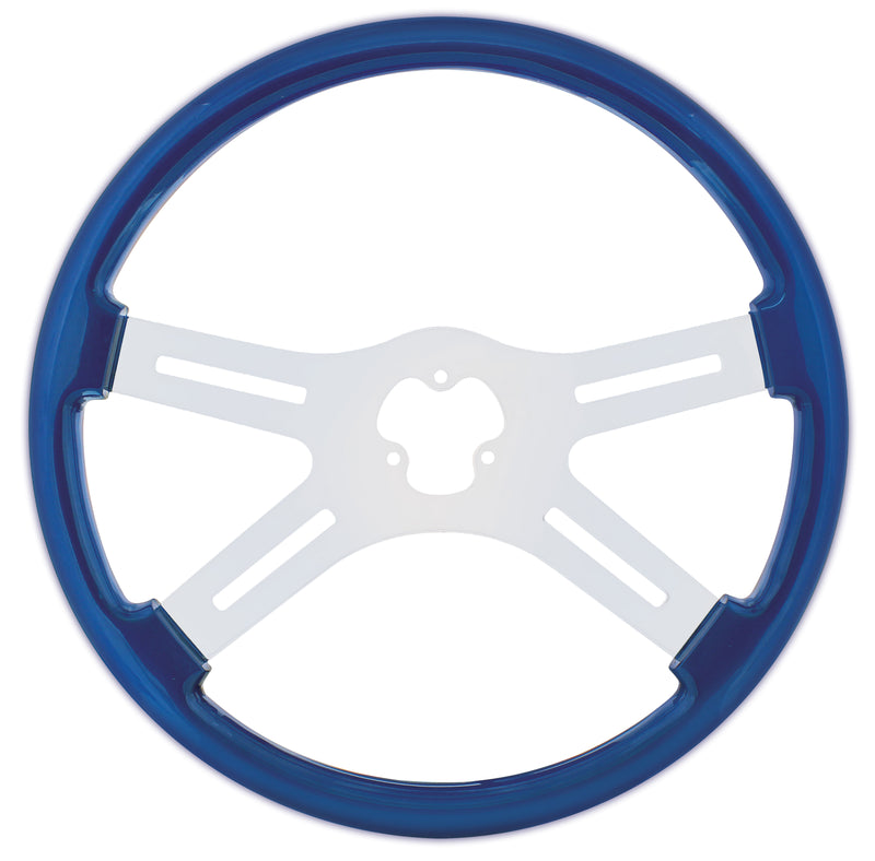 18" Blue 4 Spoke Steering Wheel