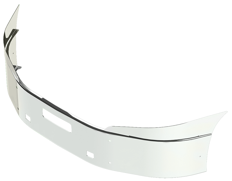 INTERNATIONAL PROSTAR 3 PIECE CHROME BUMPER 16" W/ STEP HOLE & TOW HOLES. FITS 2008-2011