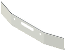 KENWORTH T800 CHROME BUMPER 14" OPEN END SQUARE W/ TOW HOLES & STEP HOLE. 1986-2003