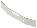 KENWORTH T800, T880 CHROME BUMPER 14" OPEN END SQUARE W/ VENT HOLE & TOW HOLES. 2004 & NEWER