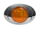 GRANITE MINI SIDE MARKER LIGHT W/CHROME BEZEL - CLEAR/AMBER