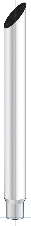 CHROME MITERED STACK 7 TO 5, 60" TALL