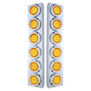 KENWORTH W900 15" FRONT AIR CLEANER BRACKETS W/ 12 LED LIGHTS