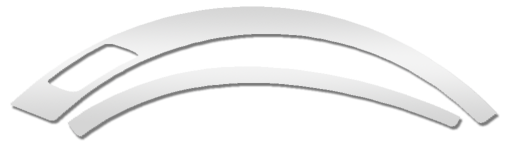 PETERBILT 587 STAINLESS STEEL OUTER FENDER TRIM 4 PC.