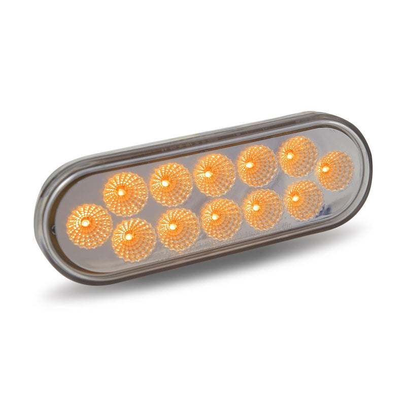 DUAL REVOLUTION AMBER TURN SIGNAL & MARKER TO WHITE AUXILIARY LED OVAL LIGHT